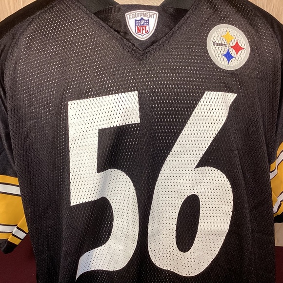 Vintage Reebok Pittsburgh Steelers number 56 Woodley Jersey men’s size Large - Picture 4 of 11